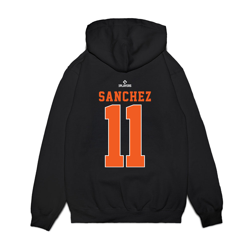 Frederick Keys - MILB Baseball : Jordan Sanchez - Premium Hooded Sweatshirt-1