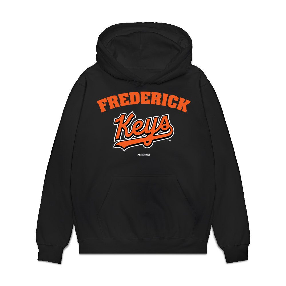 Frederick Keys - MILB Baseball : Brendan Parks - Premium Hooded Sweatshirt-0