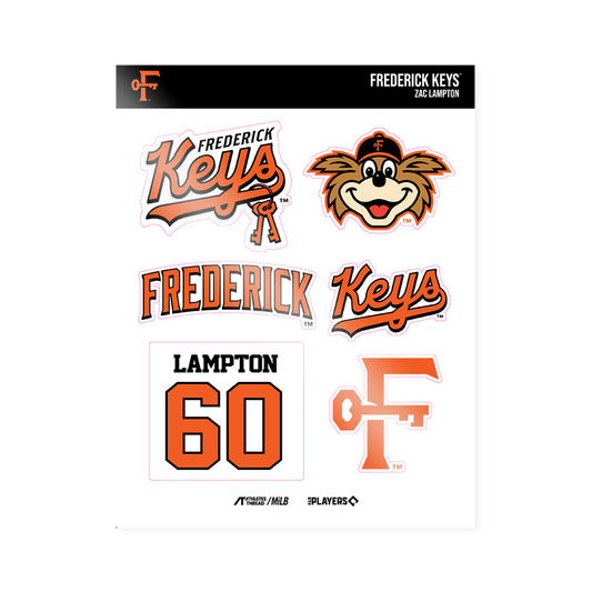 Frederick Keys - MILB Baseball : Zac Lampton - Sticker Sheet-0