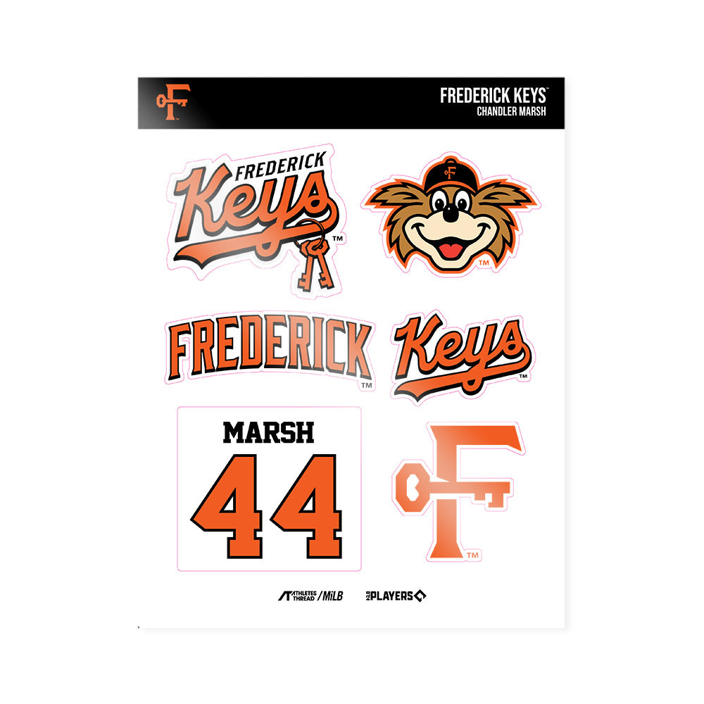 Frederick Keys - MILB Baseball : Chandler Marsh - Sticker Sheet-0