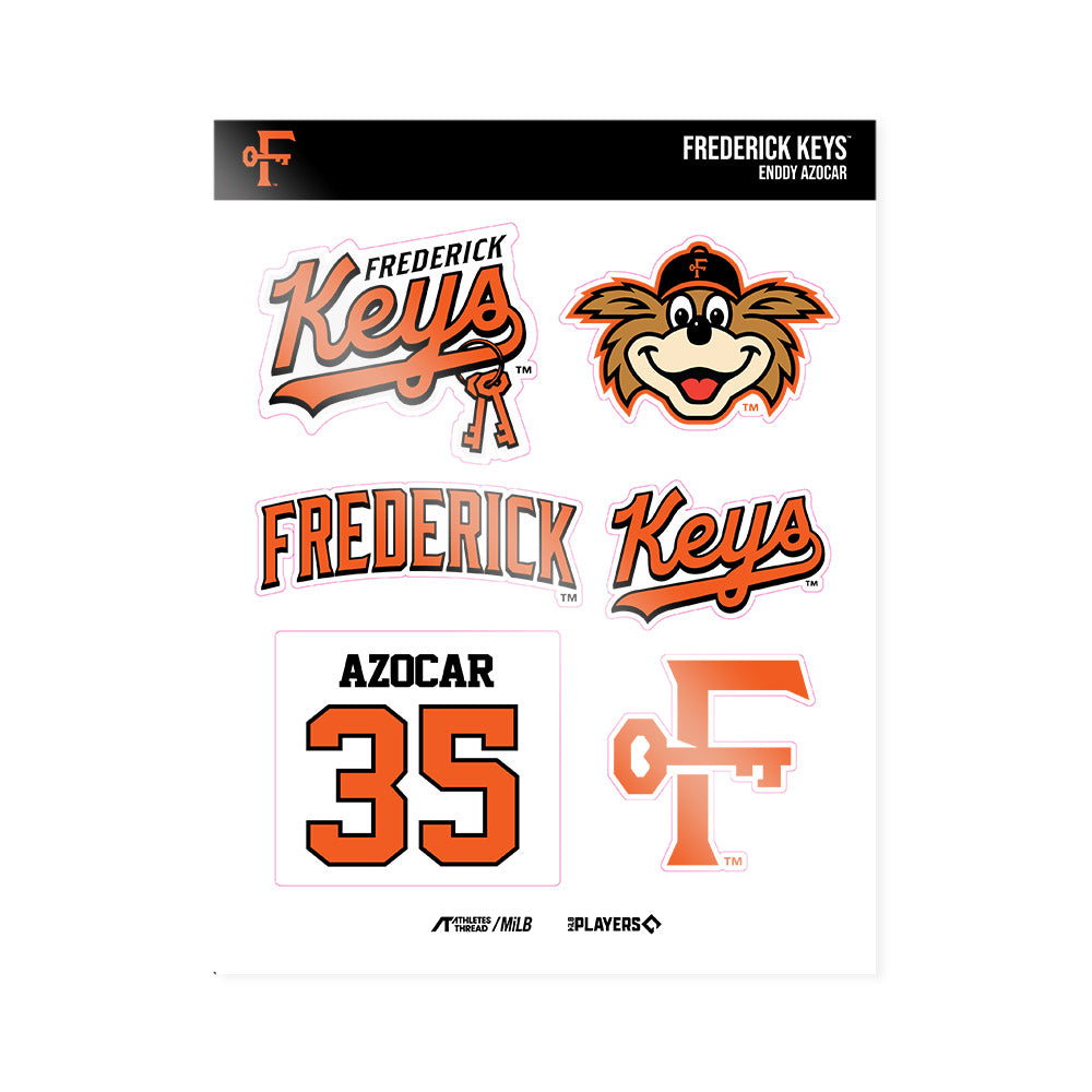 Frederick Keys - MILB Baseball : Enddy Azocar - Sticker Sheet-0