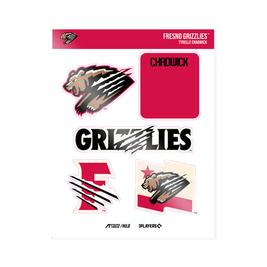 Fresno Grizzlies - MILB Baseball : Tyrelle Chadwick - Sticker Sheet-0