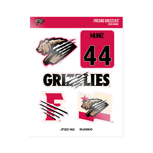 Fresno Grizzlies - MILB Baseball : Izeah Muniz - Sticker Sheet-0