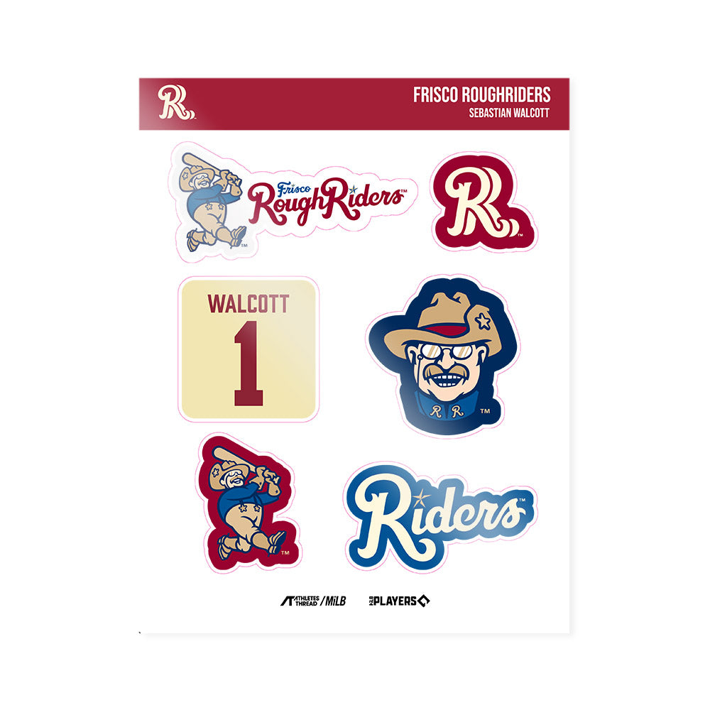 Frisco RoughRiders - MILB Baseball : Sebastian Walcott - Sticker Sheet-0