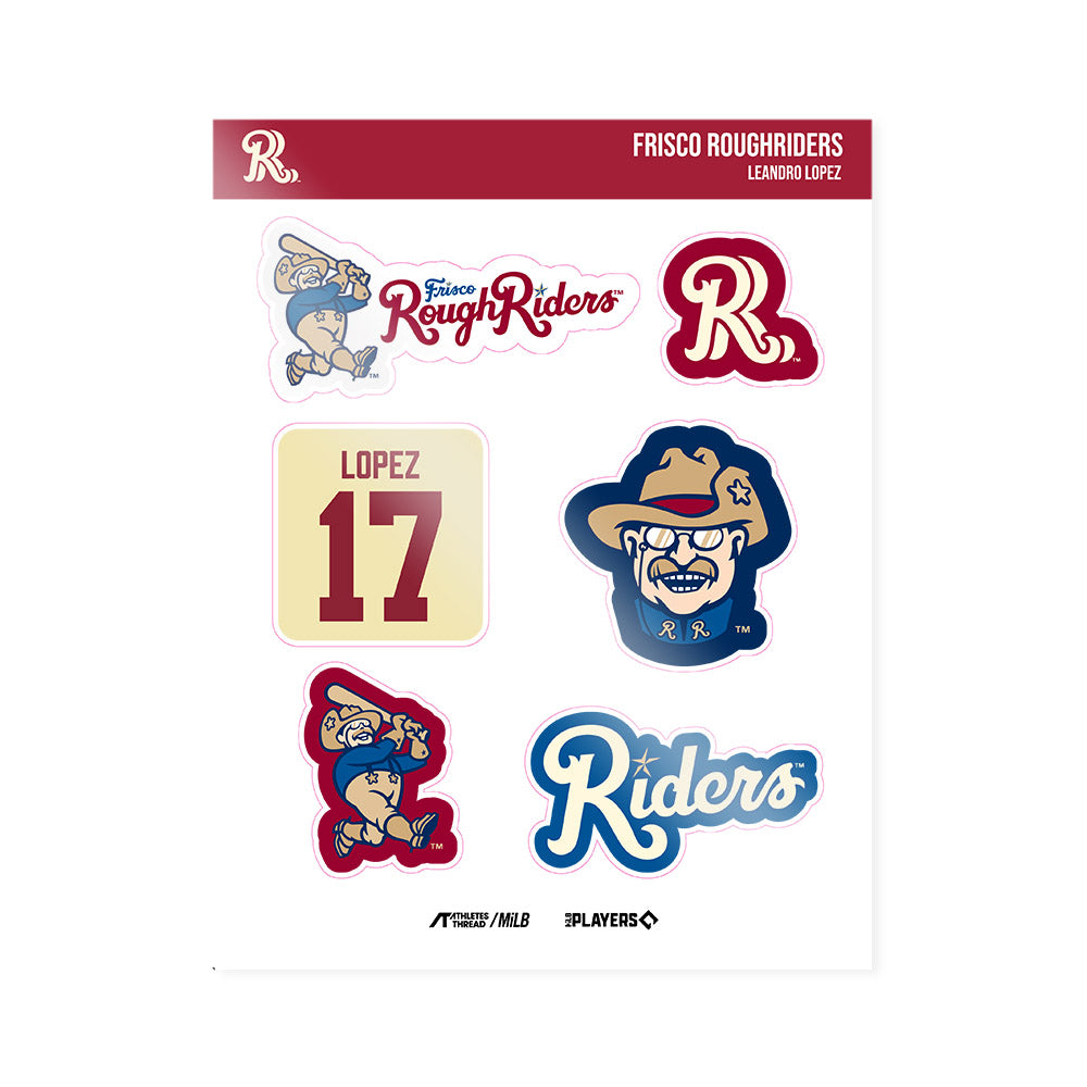 Frisco RoughRiders - MILB Baseball : Leandro Lopez - Sticker Sheet-0