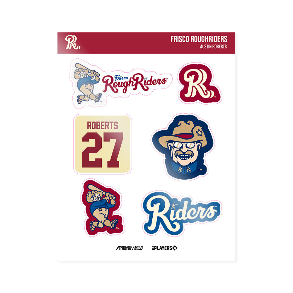 Frisco RoughRiders - MILB Baseball : Austin Roberts - Sticker Sheet-0