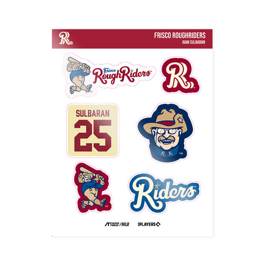 Frisco RoughRiders - MILB Baseball : Juan Sulbaran - Sticker Sheet-0
