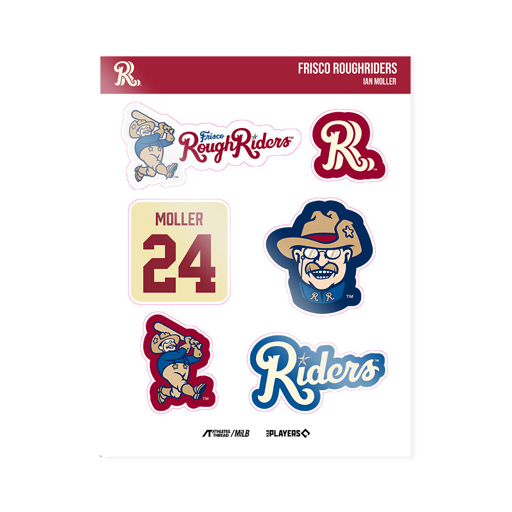 Frisco RoughRiders - MILB Baseball : Ian Moller - Sticker Sheet-0