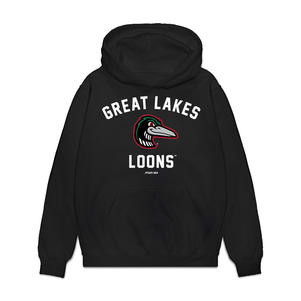 Great Lakes Loons - MILB Baseball : Logan Tabeling - Premium Hooded Sweatshirt-0