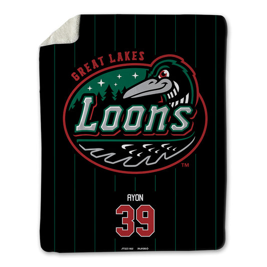 Great Lakes Loons - MILB Baseball : Isaac Ayon - Blanket-0