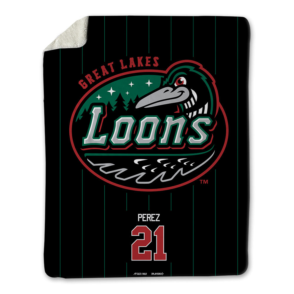 Great Lakes Loons - MILB Baseball : Nico Perez - Blanket-0