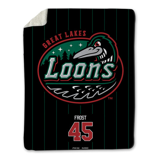 Great Lakes Loons - MILB Baseball : Jacob Frost - Blanket-0