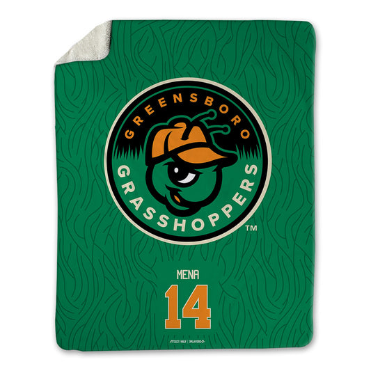 Greensboro Hoppers - MILB Baseball : Bryan Mena - Blanket-0