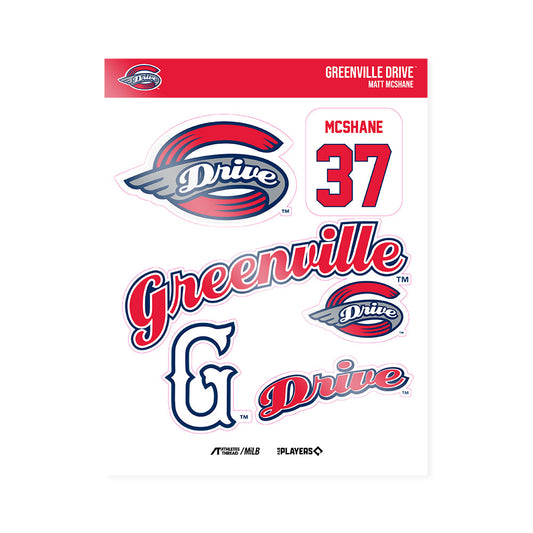 Greenville Drive - MILB Baseball : Matt McShane - Sticker Sheet-0