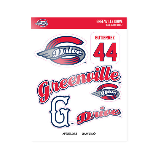 Greenville Drive - MILB Baseball : Carlos Gutierrez - Sticker Sheet-0