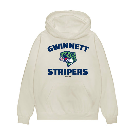Gwinnett Stripers - MILB Baseball : Blake Burkhalter - Premium Hooded Sweatshirt-0