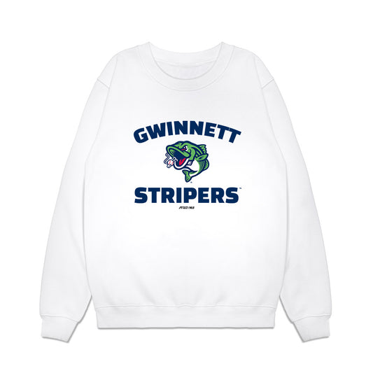 Gwinnett Stripers - MILB Baseball : Blake Burkhalter - Premium Crewneck Sweatshirt-0