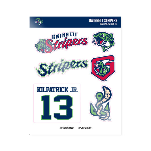 Gwinnett Stripers - MILB Baseball : Kevin Kilpatrick Jr. - Sticker Sheet-0