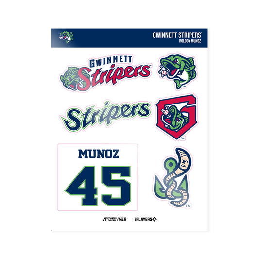 Gwinnett Stripers - MILB Baseball : Rolddy Munoz - Sticker Sheet-0