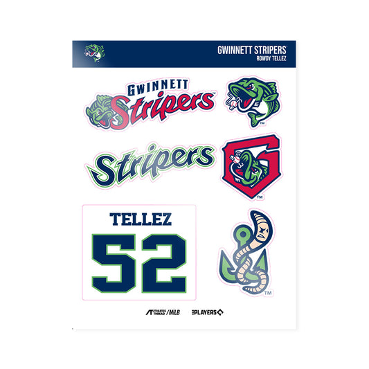 Gwinnett Stripers - MILB Baseball : Rowdy Tellez - Sticker Sheet-0