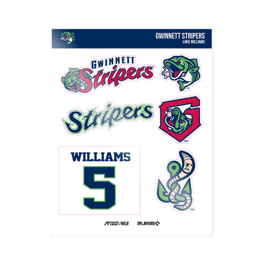 Gwinnett Stripers - MILB Baseball : Luke Williams - Sticker Sheet-0