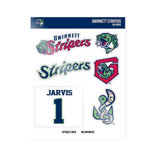 Gwinnett Stripers - MILB Baseball : Jim Jarvis - Sticker Sheet-0