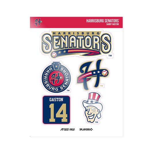 Harrisburg Sens - MILB Baseball : Sandy Gaston - Sticker Sheet-0