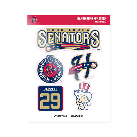Harrisburg Sens - MILB Baseball : Kevin Bazzell - Sticker Sheet-0