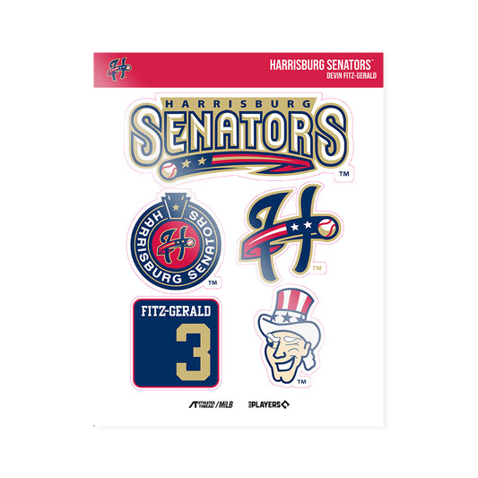 Harrisburg Sens - MILB Baseball : Devin Fitz-Gerald - Sticker Sheet-0