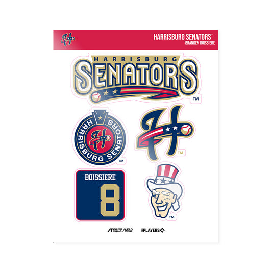 Harrisburg Sens - MILB Baseball : Branden Boissiere - Sticker Sheet-0