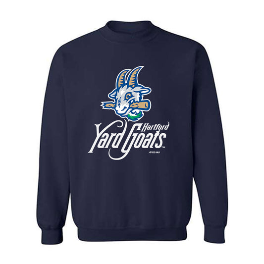 Hartford Yard Goats - MILB Baseball : Aidan Longwell - Crewneck Sweatshirt-0
