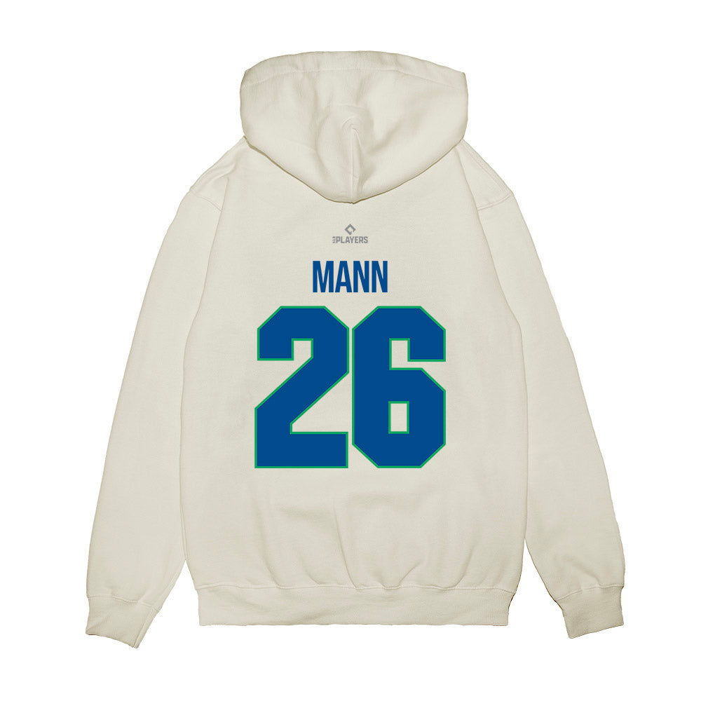 Hartford Yard Goats - MILB Baseball : Hunter Mann - Premium Hooded Sweatshirt-1