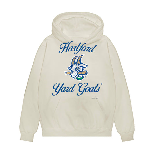 Hartford Yard Goats - MILB Baseball : Tevin Tucker - Premium Hooded Sweatshirt-0