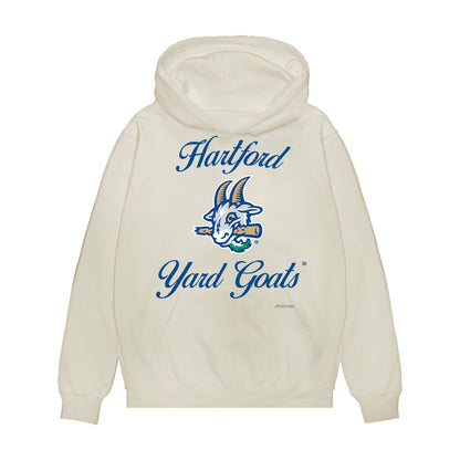 Hartford Yard Goats - MILB Baseball : Jared Thomas - Premium Hooded Sweatshirt-0