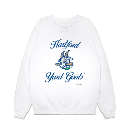 Hartford Yard Goats - MILB Baseball : Sam Weatherly - Premium Crewneck Sweatshirt-0
