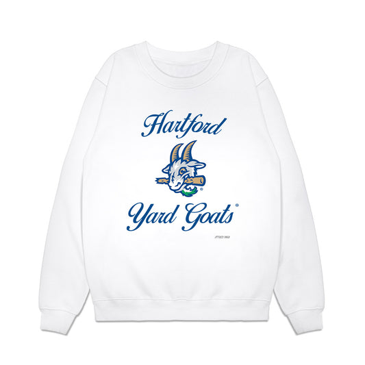 Hartford Yard Goats - MILB Baseball : Cole Messina - Premium Crewneck Sweatshirt-0