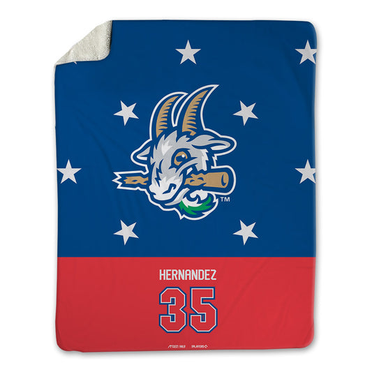 Hartford Yard Goats - MILB Baseball : Roynier Hernandez - Blanket-0