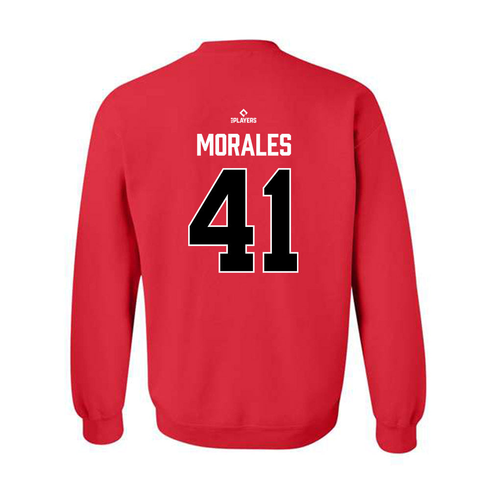 Hickory Crawdads - MILB Baseball : Moises Morales - Crewneck Sweatshirt-1