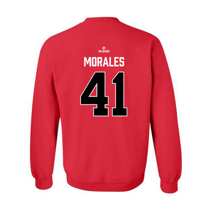 Hickory Crawdads - MILB Baseball : Moises Morales - Crewneck Sweatshirt-1