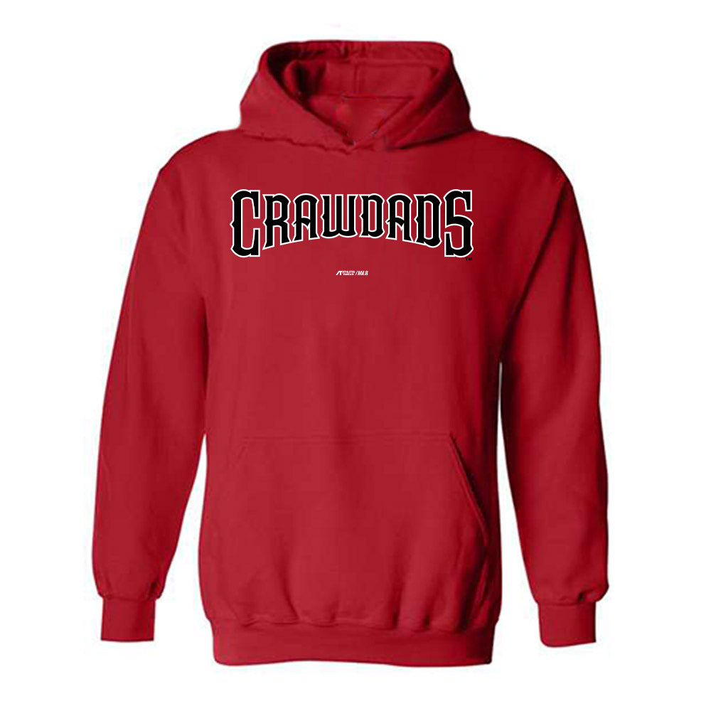 Hickory Crawdads - MILB Baseball : Yolfran Castillo - Hooded Sweatshirt-0