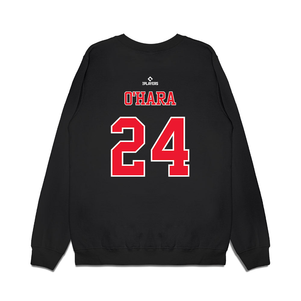 Hickory Crawdads - MILB Baseball : Connor O'Hara - Premium Crewneck Sweatshirt-1