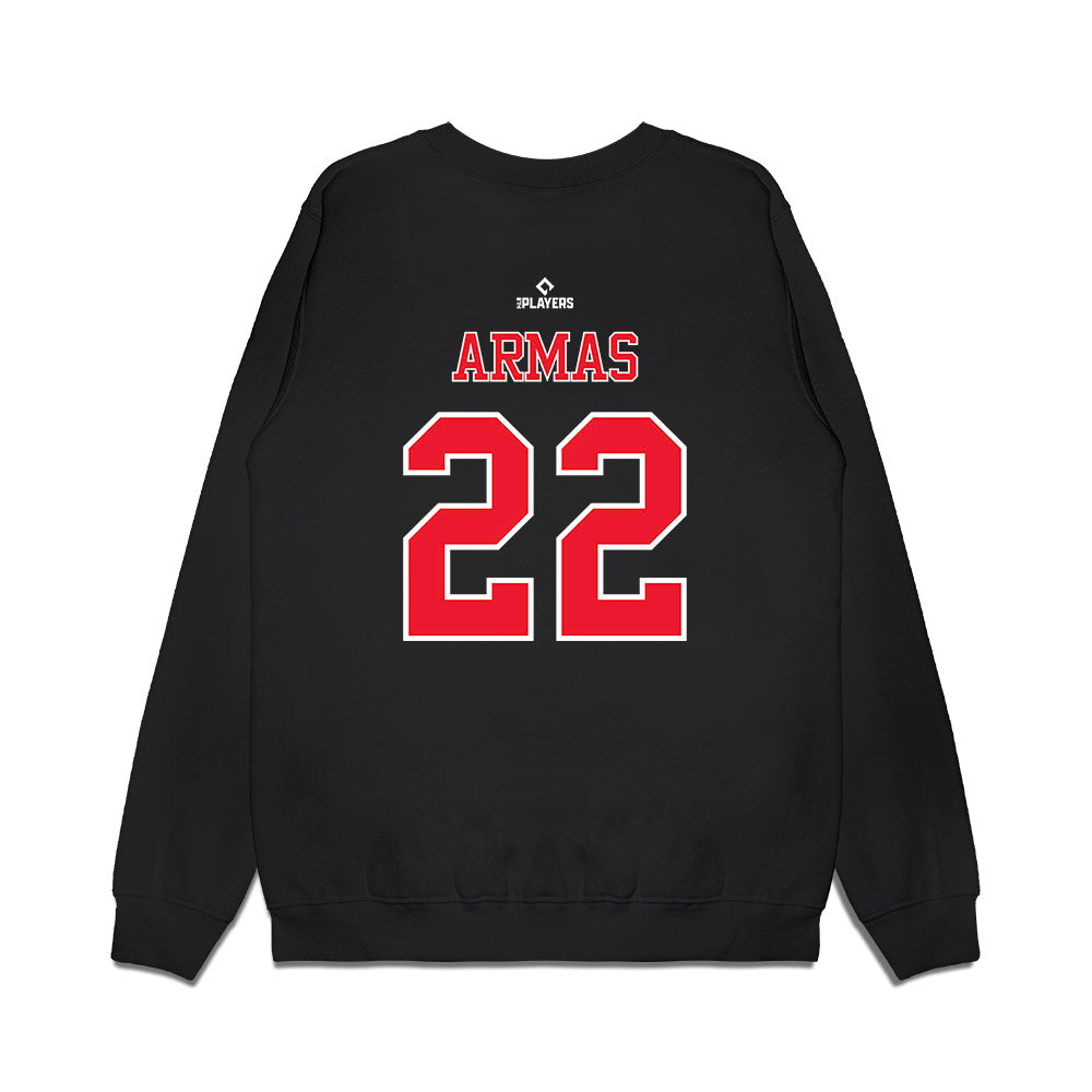 Hickory Crawdads - MILB Baseball : Keiber Armas - Premium Crewneck Sweatshirt-1