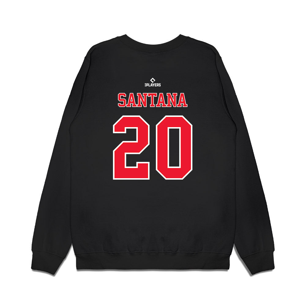 Hickory Crawdads - MILB Baseball : Paulino Santana - Premium Crewneck Sweatshirt-1
