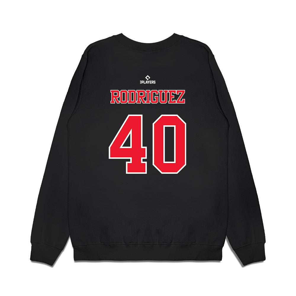 Hickory Crawdads - MILB Baseball : Geury Rodriguez - Premium Crewneck Sweatshirt-1