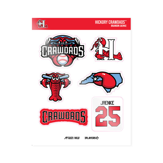 Hickory Crawdads - MILB Baseball : Brandon Jaenke - Sticker Sheet-0