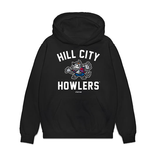 Hill City Howlers - MILB Baseball : Miguel Flores - Premium Hooded Sweatshirt-0