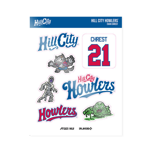 Hill City Howlers - MILB Baseball : Evan Chrest - Sticker Sheet-0