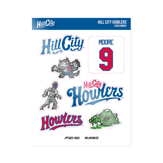Hill City Howlers - MILB Baseball : Lucas Moore - Sticker Sheet-0