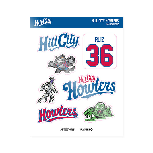Hill City Howlers - MILB Baseball : Harrison Ruiz - Sticker Sheet-0