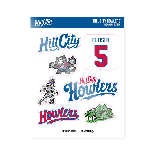 Hill City Howlers - MILB Baseball : Alejandro Blasco - Sticker Sheet-0